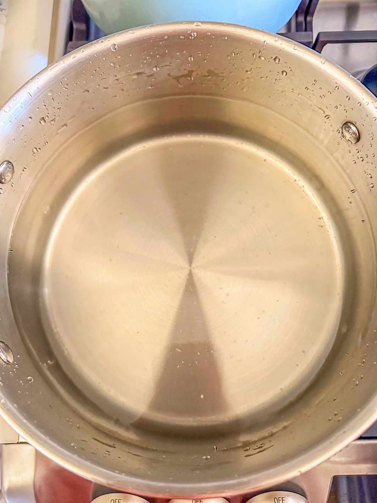 A pot of water.